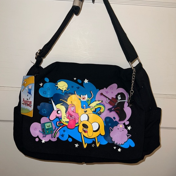 Cartoon Network Handbags - Adventure Time Messenger Bag with Charm